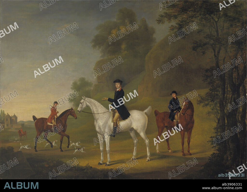 THOMAS STRINGER. Lord Bulkeley and his Harriers, his Huntsman John Wells and Whipper-In R. Jennings. Date/Period: 1773. Painting. Oil on canvas. Height: 902 mm (35.51 in); Width: 1,219 mm (47.99 in).