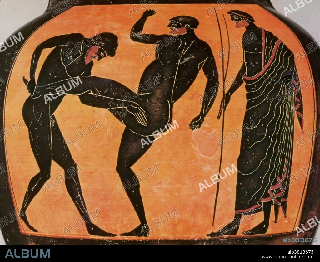 Olympic Games, Pankration, Black-Figure Pottery