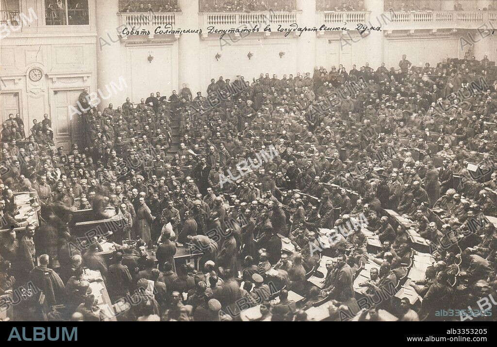 ANÓNIMO. The Petrograd Soviet of Soldiers' Deputies at the State Duma.