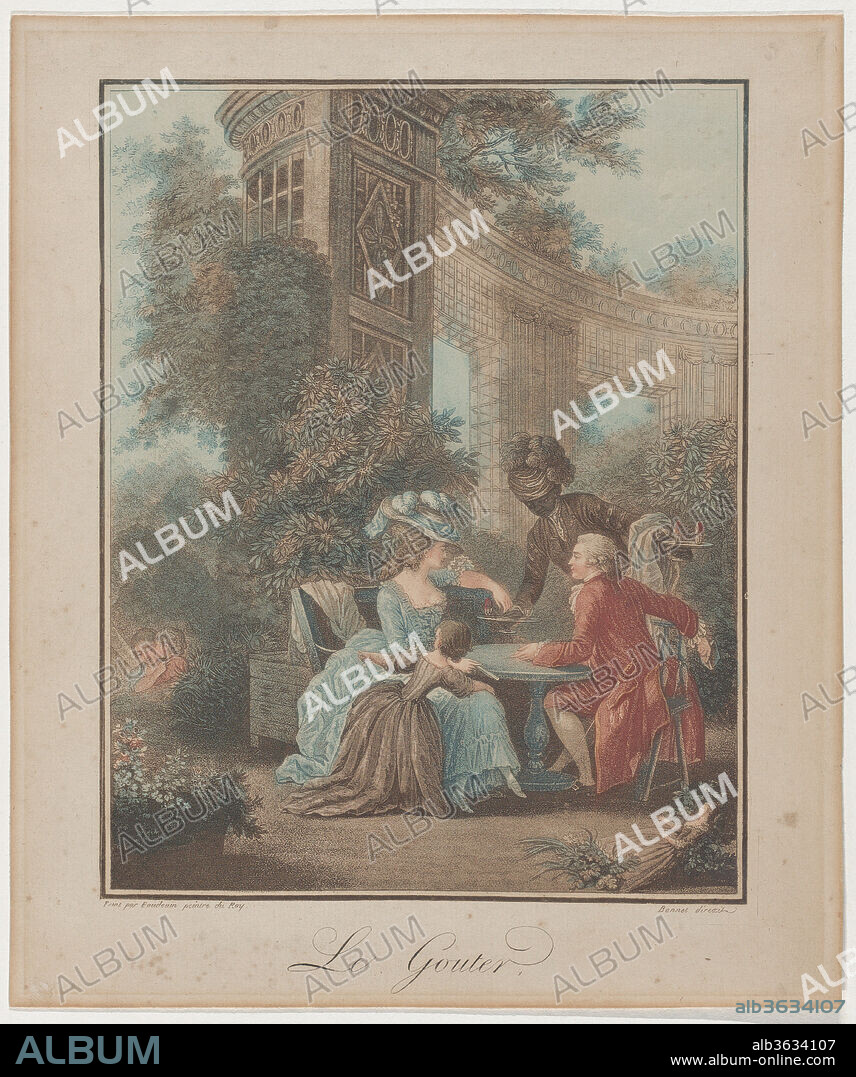 The Snack. Artist: Louis Marin Bonnet (French, Paris 1736-1793 Saint-Mandé, Val-de-Marne); After Pierre Antoine Baudouin (French, Paris 1723-1769 Paris). Dimensions: Sheet (trimmed): 11 13/16 × 9 13/16 in. (30 × 25 cm). Date: mid to late 18th century.