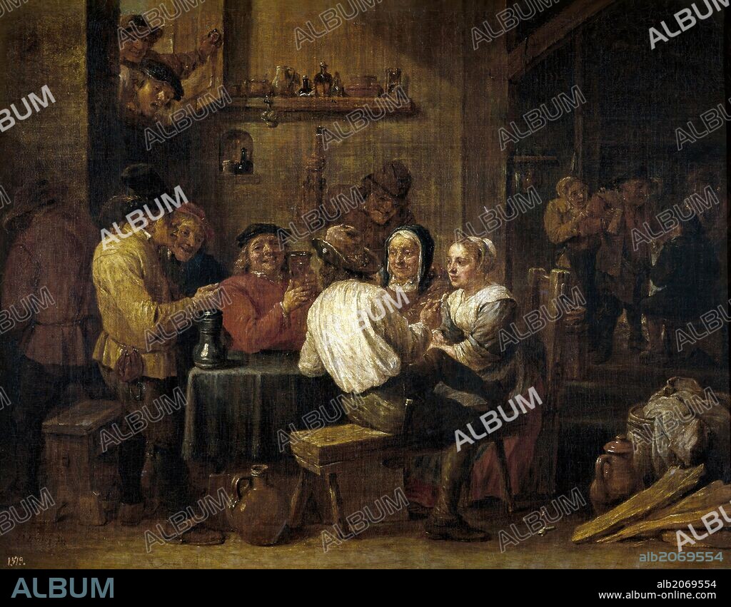 DAVID II TENIERS. David Teniers / 'Smokers and Drinkers', 17th century, Flemish School, Oil on canvas, 40 cm x 50 cm, P01795.