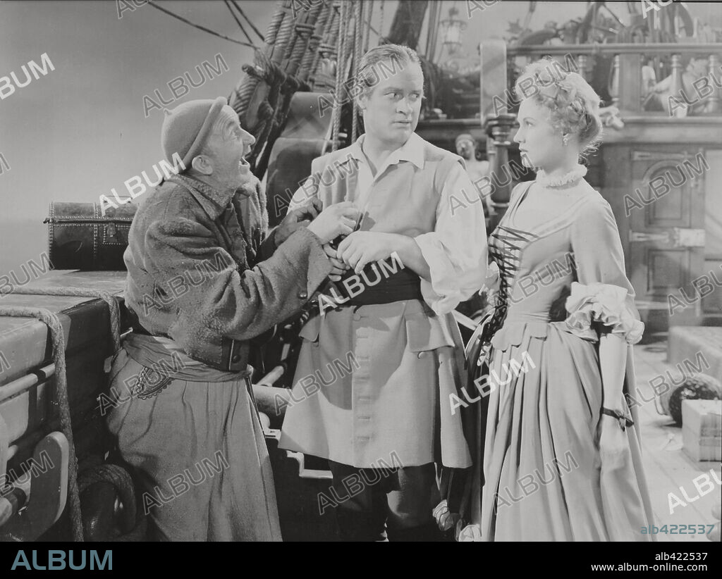 BOB HOPE, VIRGINIA MAYO and WALTER BRENNAN in THE PRINCESS AND THE PIRATE, 1944, directed by DAVID BUTLER. Copyright RKO.