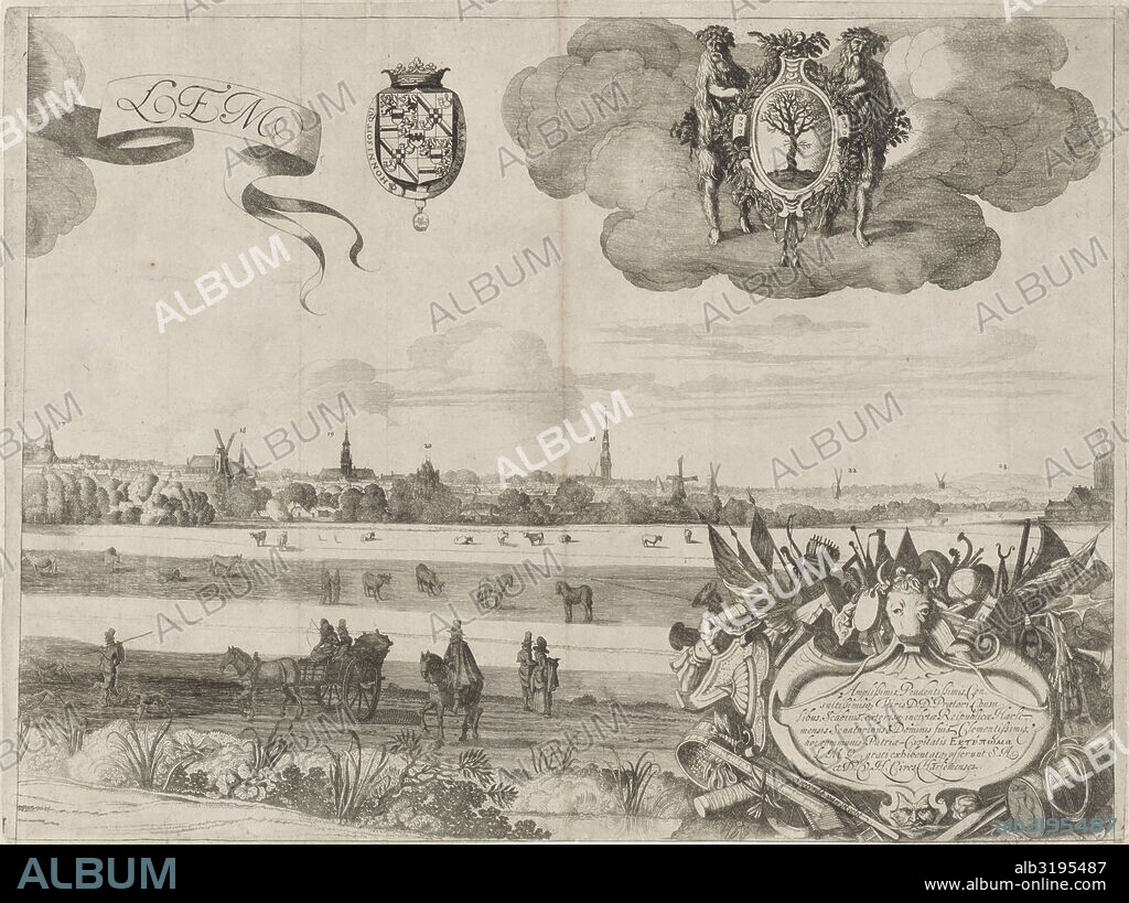 View of Haarlem C, The Netherlands, Jan van de Velde (II), Pieter de Molijn, Samuel Ampzing, 1652.