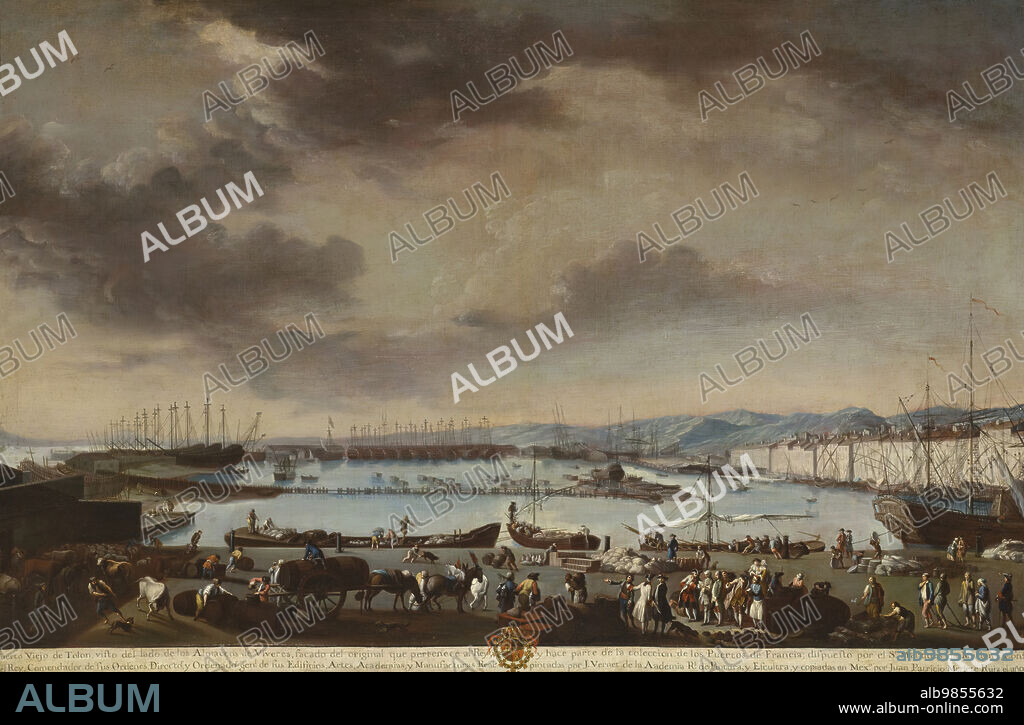 JUAN PATRICIO MORLETE RUIZ. View of the Old Port of Toulon (El puerto viejo de Tolón) (image 2 of 2), 1771.