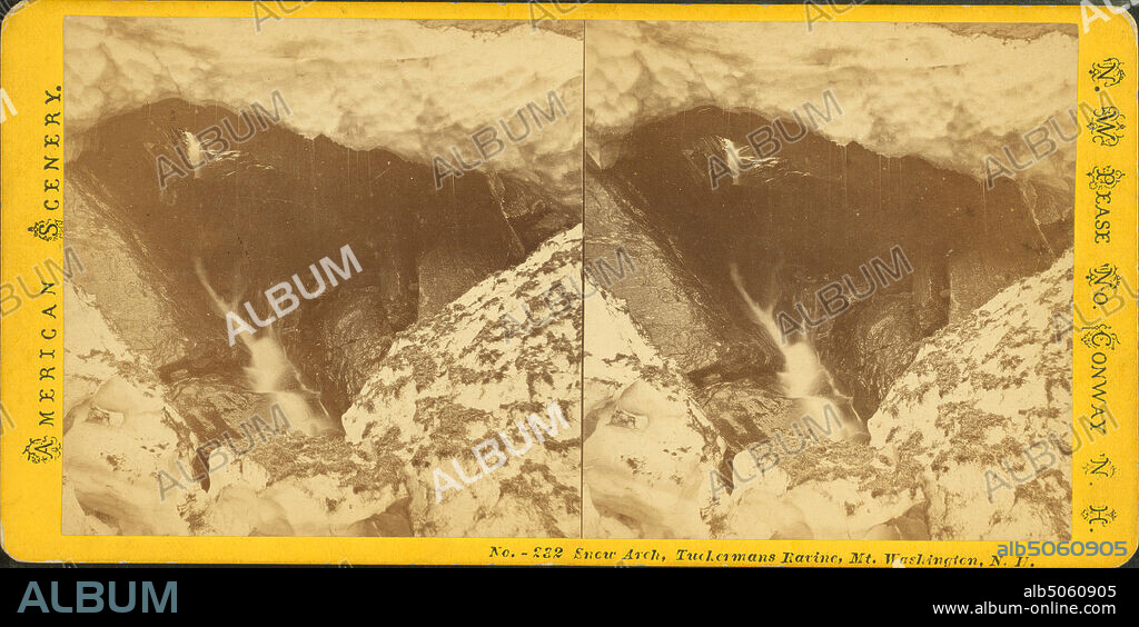 Snow Arch, Tuckerman's Ravine, Mt. Washington, N.H., Pease, N. W. (Nathan W.) (1836-1918), 1859?-ca. 1875, Snow, Arches, Ice, New Hampshire, Coos County (N.H.