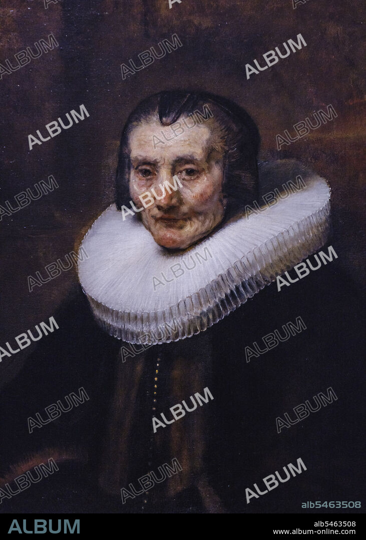 Portrait of Margaretha de Geer, Wife of Jacob Trip, 1661, Probably by Rembrandt, oil on canvas, National Gallery, London, England, Great Britain.