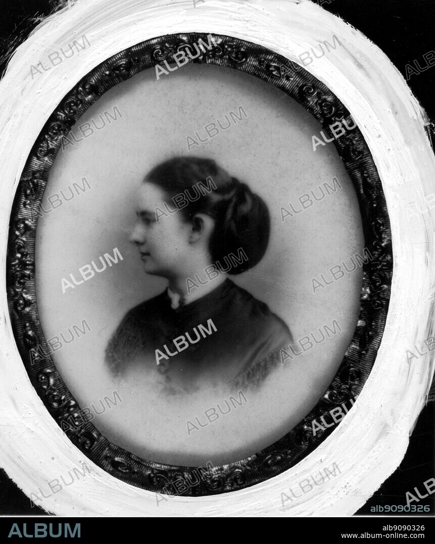 'The real fortune of my life.' Olivia Langdon: 'I saw her first in the form of an ivory miniature... in the summer of 1867, when she was in her twenty-second year.' Autobiography - photo from Mark Twain's biography.