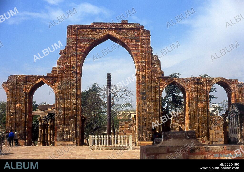 The Quwwat-ul-Islam mosque was built by Qutb-ud-din Aibak, founder of the Mamluk or Slave dynasty. Construction began in 1193 CE. It was the first mosque built in Delhi after the Islamic conquest of India. Construction of the Qutb Minar was started in 1192 by Qutb-ud-din Aibak, the first Sultan of Delhi, and was carried on by his successor, Iltutmish. In 1368, Firoz Shah Tughlaq constructed the fifth and the last storey. Delhi is said to be the site of Indraprashta, capital of the Pandavas of the Indian epic Mahabharata. Excavations have unearthed shards of painted pottery dating from around 1000 BCE, though the earliest known architectural relics date from the Mauryan Period, about 2,300 years ago. Since that time the site has been continuously settled. The city was ruled by the Hindu Rajputs between about 900 and 1206 CE, when it became the capital of the Delhi Sultanate. In the mid-seventeenth century the Mughal Emperor Shah Jahan (1628–1658) established Old Delhi in its present location, including most notably the Red Fort or Lal Qila. The Old City served as the capital of the Mughal Empire from 1638 onwards. Delhi passed under British control in 1857 and became the capital of British India in 1911. In large scale rebuilding, parts of the Old City were demolished to provide room for a grand new city designed by Edward Lutyens. New Delhi became the capital of independent India in 1947.
