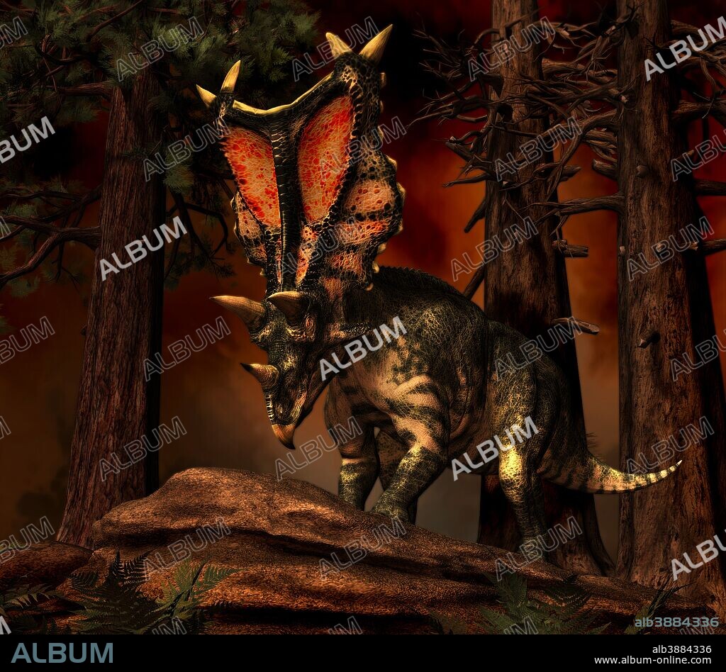 Chasmosaurus was a ceratopsid dinosaur from the Upper Cretaceous Period of North America.
