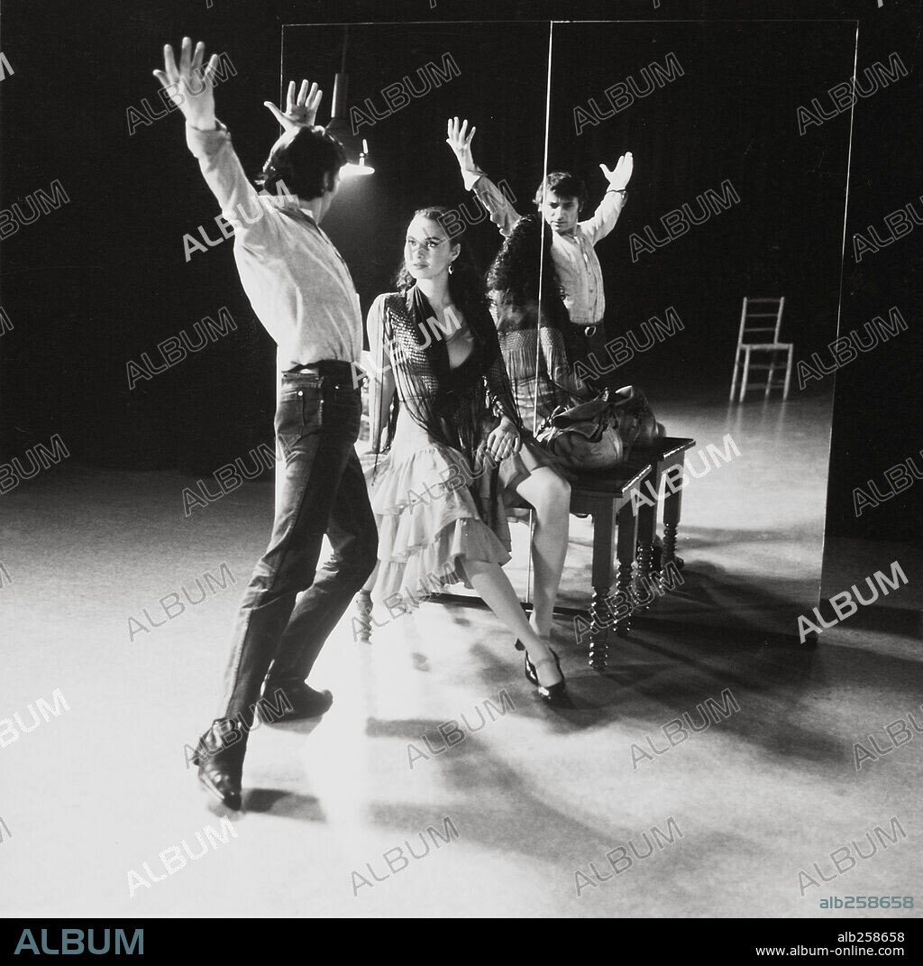 ANTONIO GADES y LAURA DEL SOL en CARMEN, 1983, dirigida por CARLOS SAURA. Copyright EMILIANO PIEDRA/TELEVISION ESPANOLA.