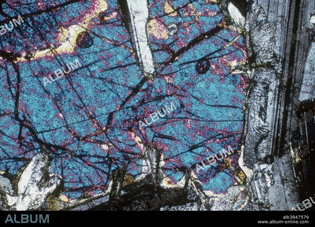 Olivine gabbro. Gabbro is a group of dark, course-grained intrusive mafic igneous rocks chemically equivalent to basalt. When large amounts of the mineral olivine (also known as peridot) are present, it is called olivine gabbro.