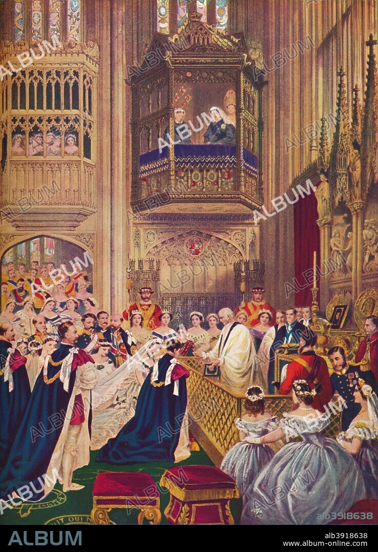 The Royal Wedding, St George's Chapel, Windsor, March 10, 1863 (1910). From Edward VII: His Life and Times, Volume I Edited by Sir Richard Holmes, K.C.V.O., [The Amalgated Press, Ltd., London, 1910].