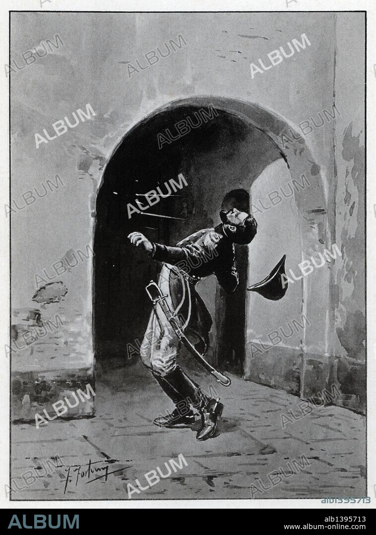 FRANCISCO FORTUNY. Historia de Argentina. Siglo XIX. Muerte del general Lavalle en Jujuy tras el asalto de su casa por soldados enemigos, 8 octubre 1841.