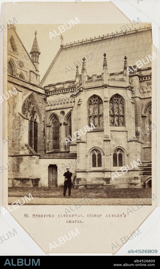 Sir Francis Bedford, English, 1816-1894, Hereford Cathedral, Bishop Audley Chapel, 19th century, albumen print, Image: 2 7/8 × 2 3/8 inches (7.3 × 6 cm).