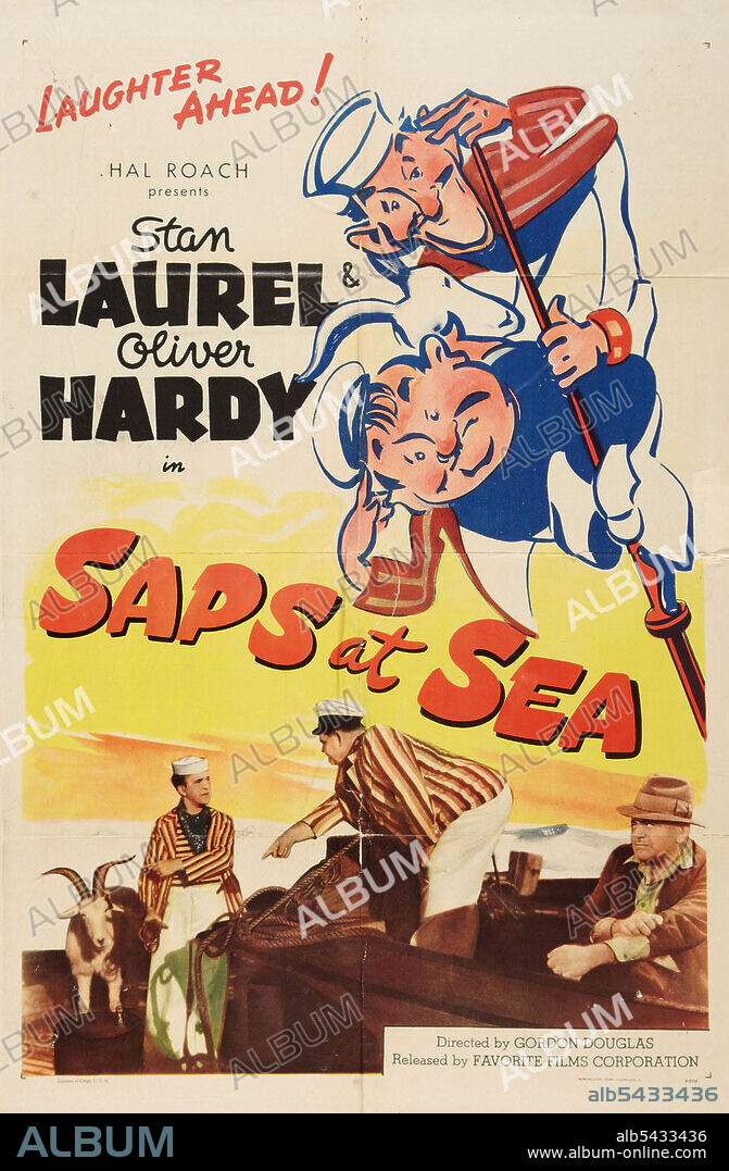 OLIVER HARDY and STAN LAUREL in SAPS AT SEA, 1940, directed by GORDON DOUGLAS. Copyright AU/HAL ROACH.