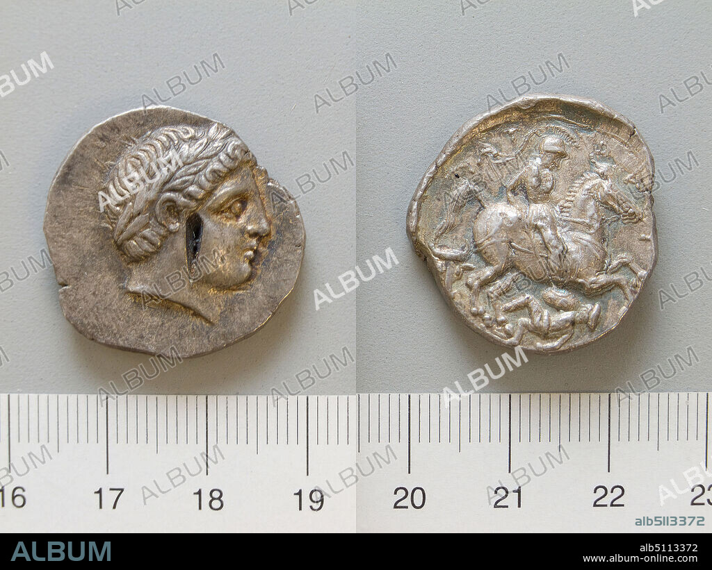 Ruler: Patraus, Mint: Paeonia, Coin of Patraus from Paeonia, 340315 B.C., Orichalcum, 12.77 g, 8:00, 26 mm, Made in Paeonia, Greek, 4th century B.C., Numismatics.