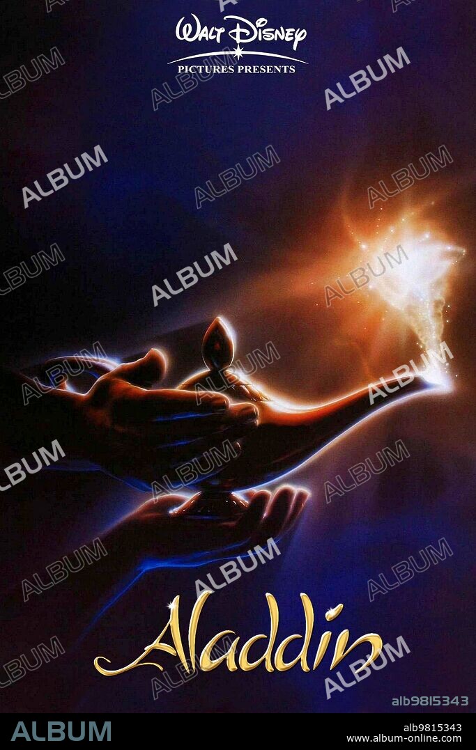 Poster of ALADDIN, 1992, directed by JOHN MUSKER. Copyright DISNEY.