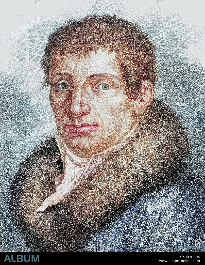 Joseph-Louis Lagrange (1736-1813), also known as Giuseppe Luigi Lagrangia, Italian-French mathematician and astronomer who made significant contributions to the fields of analysis, number theory, and both classical and celestial mechanics. Stipple etching and engraving by Luigi Rados after a drawing by Roberto Focosi, circa 1827.