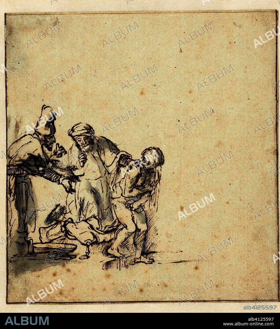 Susanna and the Elders. Draughtsman: Rembrandt van Rijn. Dating: c. 1650 - c. 1655. Place: Amsterdam. Measurements: h 201 mm × w 188 mm.