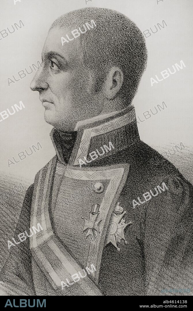 Gabriel Ciscar y Ciscar (1760-1829). Marinero y político español. Ilustración por Llanta. Retrato, detalle. Litografía. Crónica General de España. Historia Ilustrada y Descriptiva de sus Provincias. Tomo Valencia,1867.