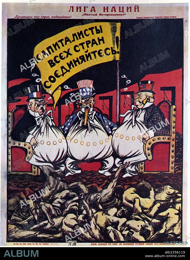 VIKTOR NIKOLAEVICH DENI (DENISOV). The League of Nations (Poster).