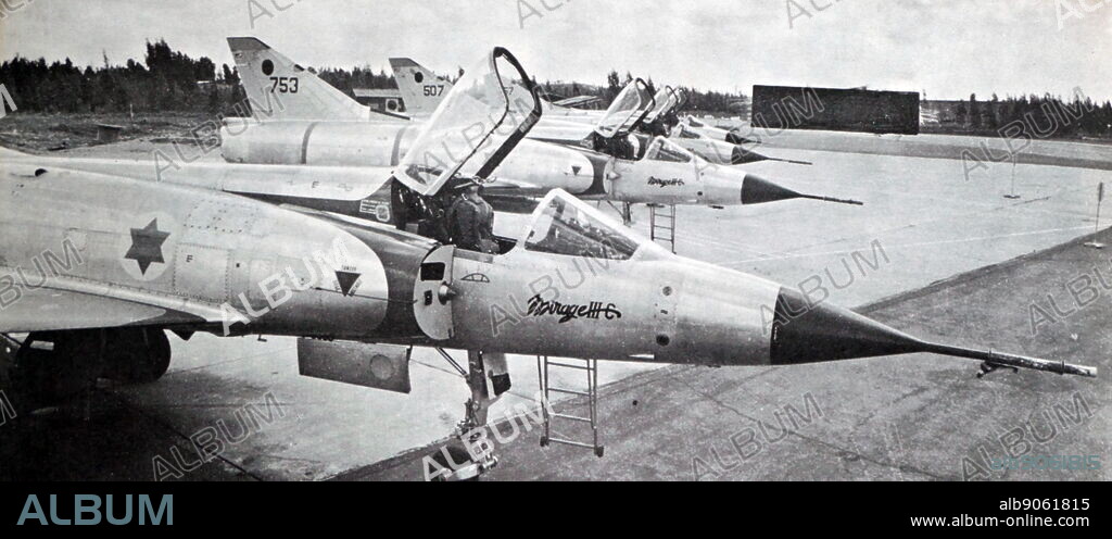 Israel Air Force, Dassault Mirage III, single-seat, single-engine, fighter, aircraft, deployed in the Six Day War 1967.