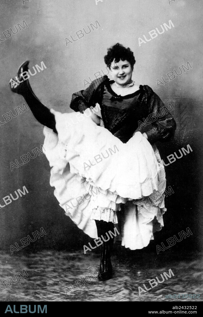 La mome Fromage , French music hall dancer at the Moulin Rouge in Paris in the 1890's.