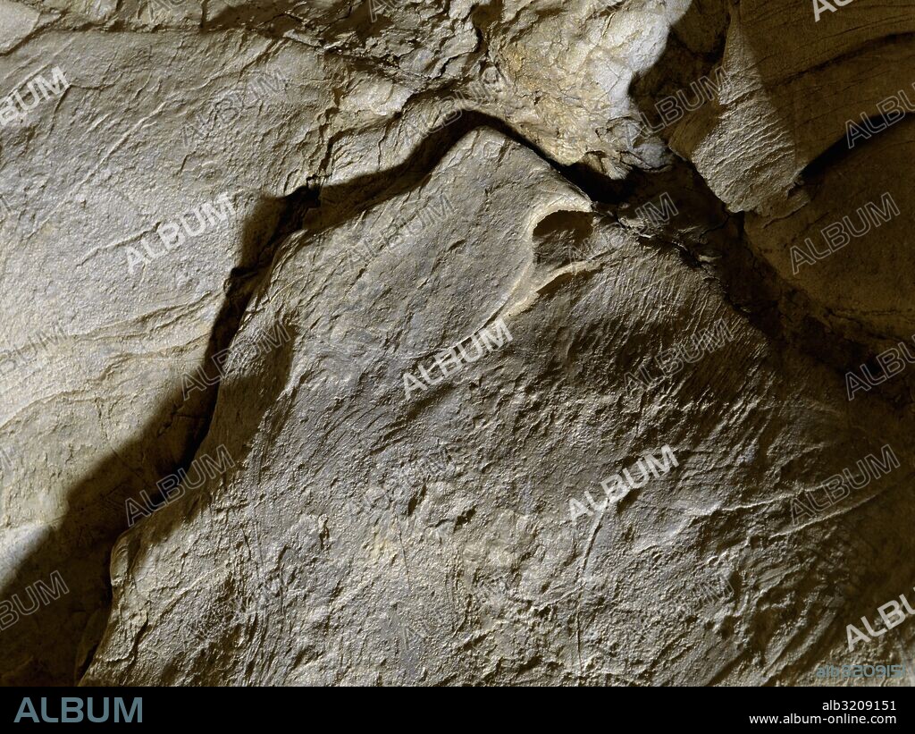 CUEVA DE ALTXERRI: GRABADOS Y PINTURAS, RENO, ZORRO, BISONTES...  . AYA, GIPUZCOA, PAIS VASCO, ESPAÑA.