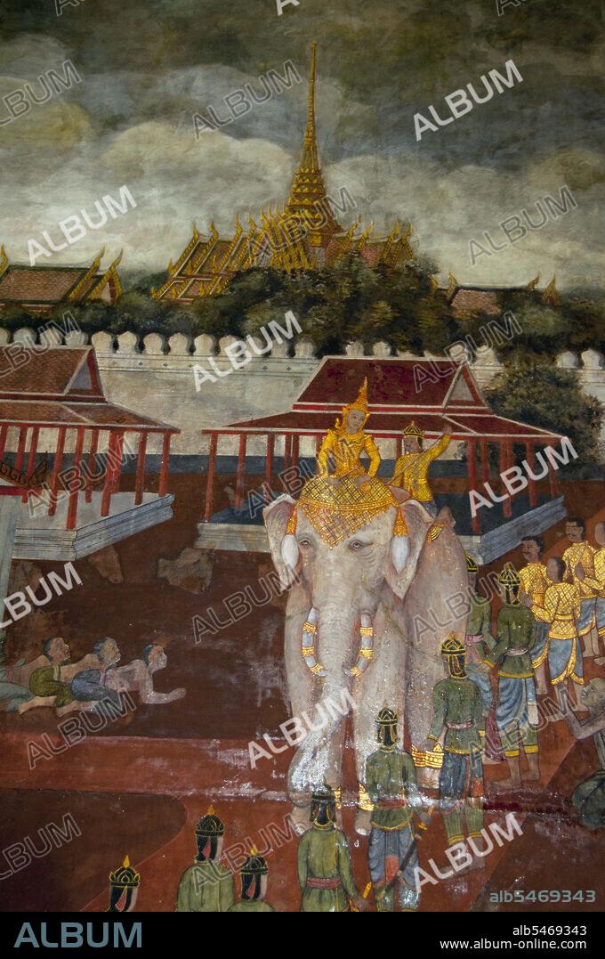 Wat Rakhang Kositaram Woramahawihan (Rakang) was originally built during the Ayutthaya Period (1351 - 1767), but was renovated by King Buddha Yodfa Chulaloke (Rama I, 20 March 1736 – 7 September 1809), and sits on the Thonburi side of Bangkok's Chao Phraya River. Rama I lived within the temple compound before he became king.