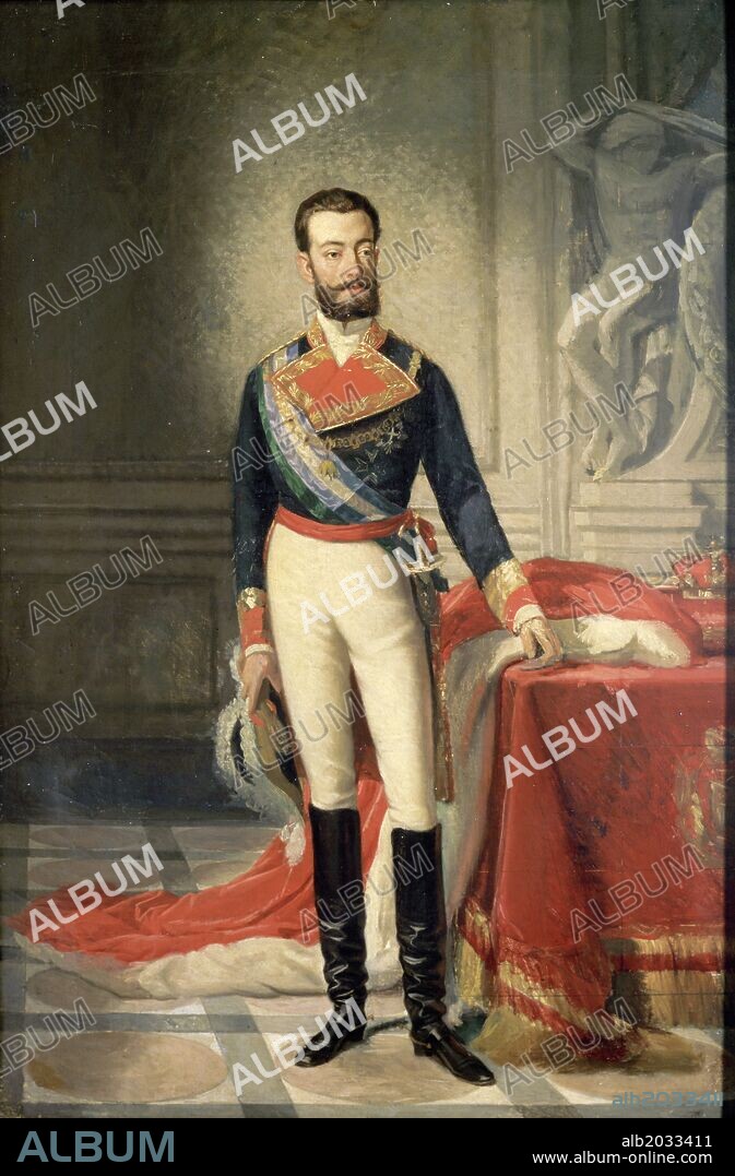 Antonio Gisbert / 'Retrato de Amadeo I de Saboya', Óleo sobre lienzo.