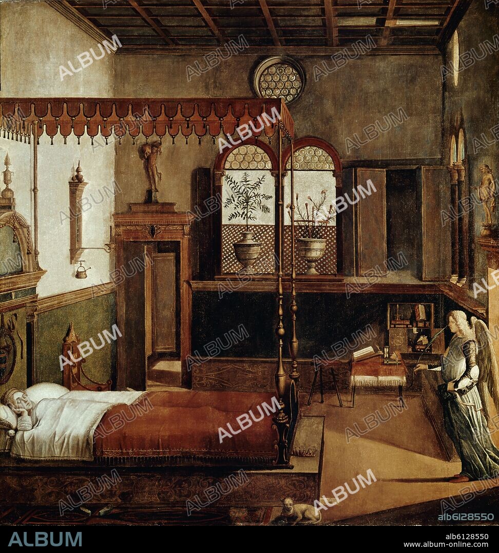 VITTORE CARPACCIO. Dream of St. Ursula - 1495 - 273x265 cm - tempera on canvas.