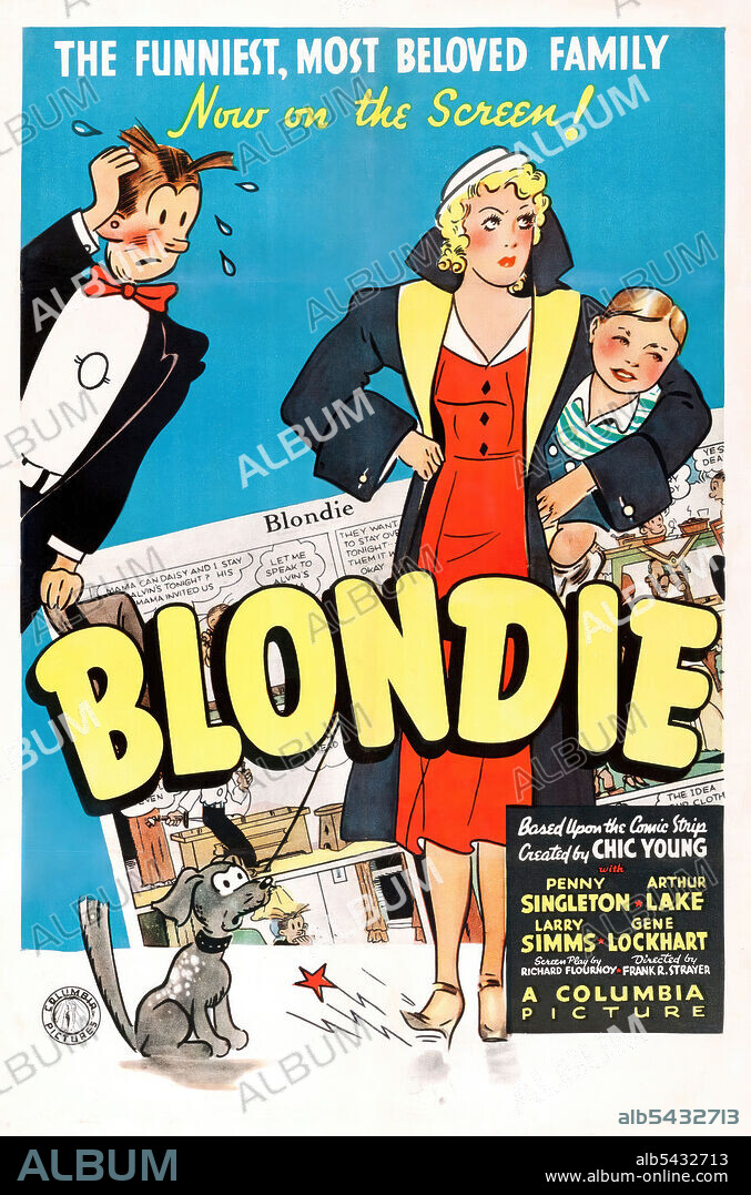 PENNY SINGLETON in BLONDIE, 1938, directed by FRANK R. STRAYER. Copyright COLUMBIA PICTURES.