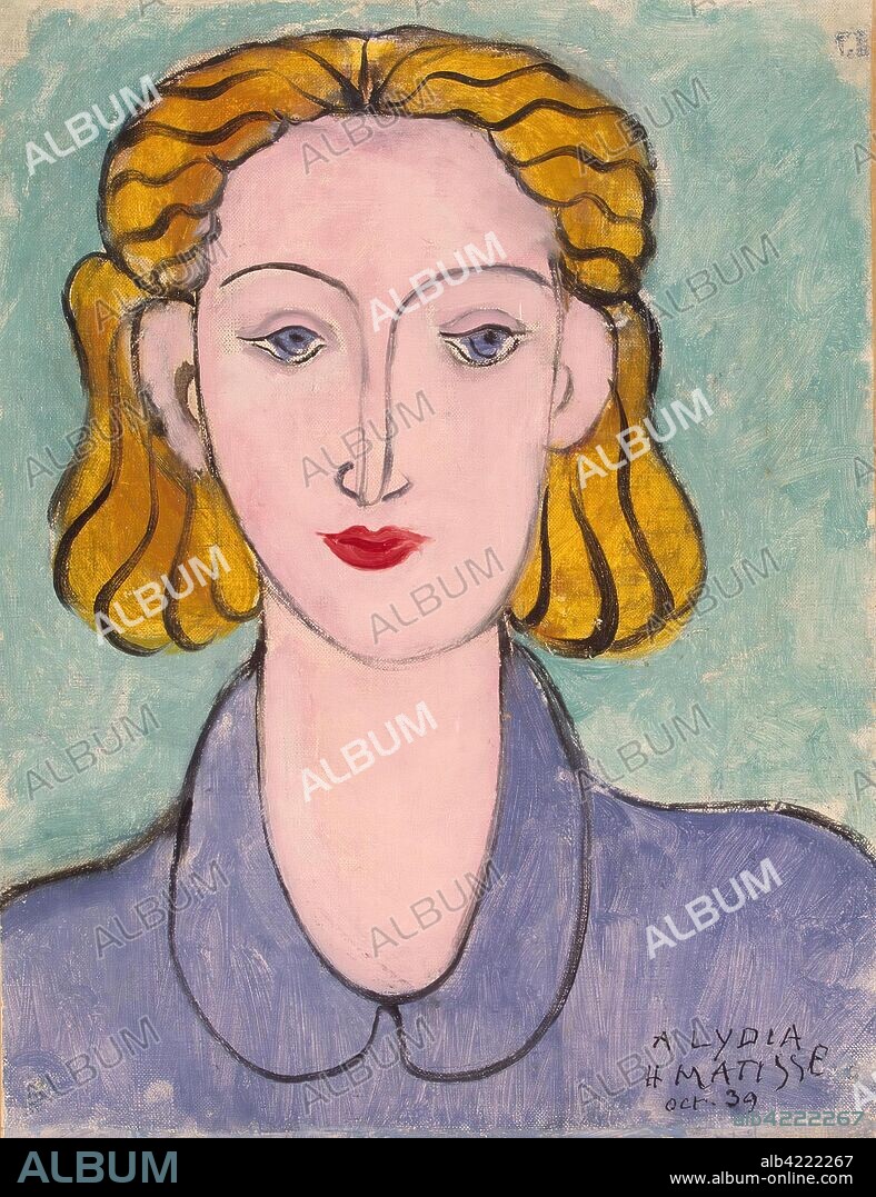 HENRI MATISSE. 'Young Woman in a Blue Blouse (Portrait of Lydia Delectorskaya)'. France, 1936. Dimensions: 35,4x27,3 cm.
