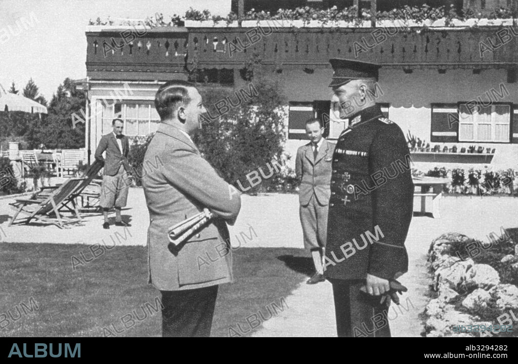A wartime comrade visits Adolf Hitler at the Berghof in Berchtesgaden - c1935.