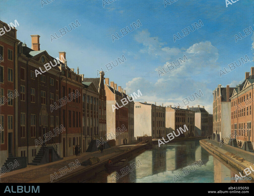 GERRIT ADRIAENSZ. BERCKHEYDE. View of the Golden Bend in the Herengracht. The 'Golden Bend' in the Herengracht, Amsterdam, Seen from the East. Gezicht op de Gouden Bocht in de Herengracht vanuit het oosten. Dating: 1671 - 1672. Place: Amsterdam. Measurements: h 42.5 cm × w 57.9 cm.