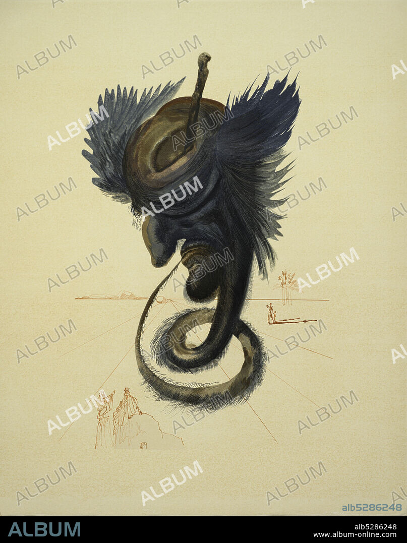 SALVADOR DALÍ. Inferno Canto 20. Illustration to the Divine Comedy by Dante Alighieri.