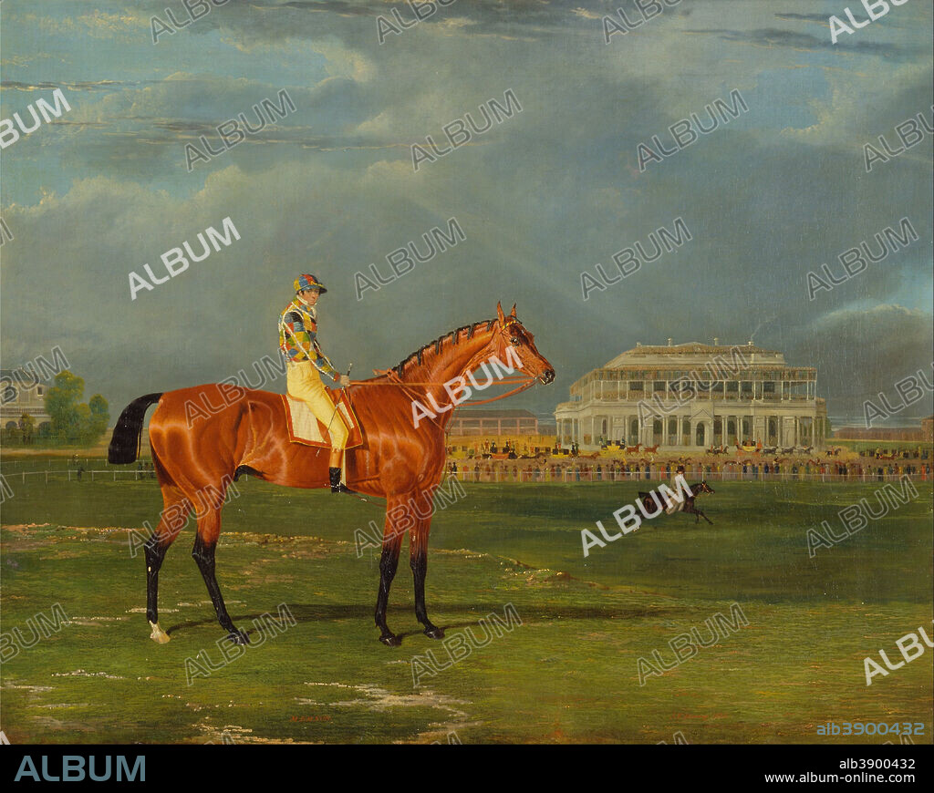 SR. JOHN FREDERICK HERRING. Memnon, with William Scott Up. Date/Period: 1825. Painting. Oil on canvas. Height: 675 mm (26.57 in); Width: 845 mm (33.26 in).