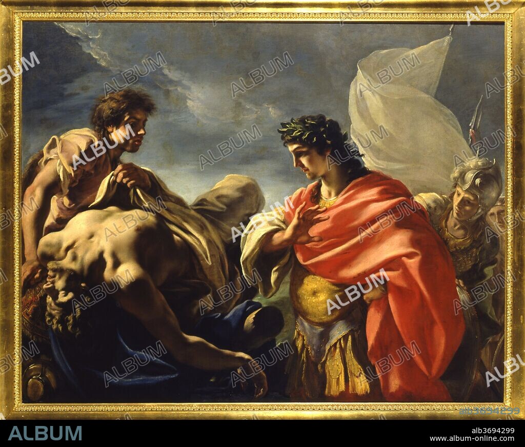 GIOVANNI ANTONIO PELLEGRINI. Alexander before the Dead Body of Darius.