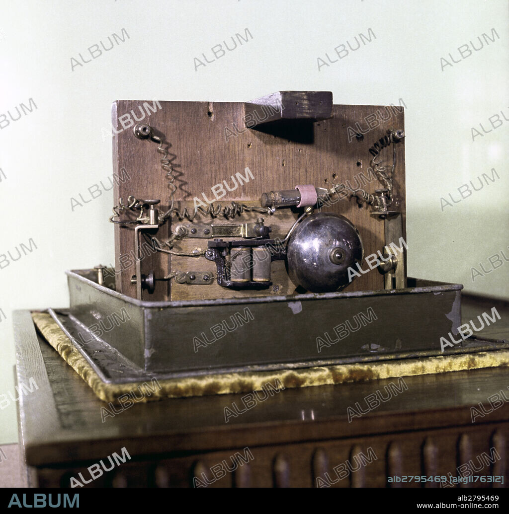 The radio receiver made by Russian physicist and electrician Alexander Popov. The Alexander Popov Central Communications Museum.