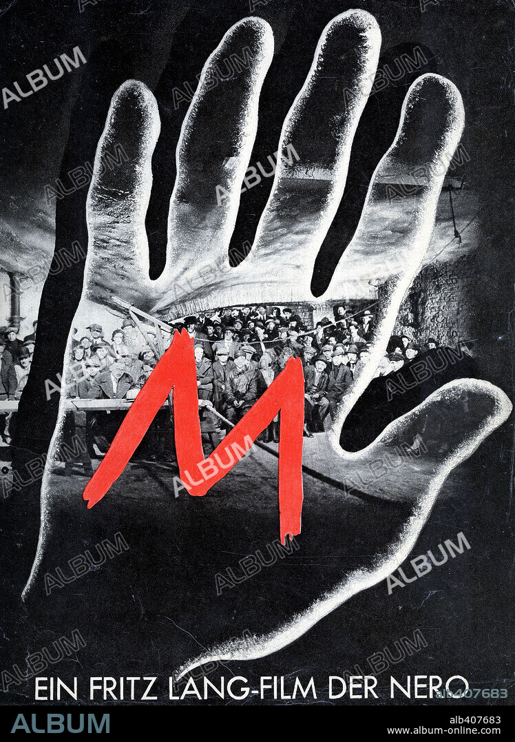 Poster of M, 1931, directed by FRITZ LANG. Copyright NERO-FILM AG, BERLIN.