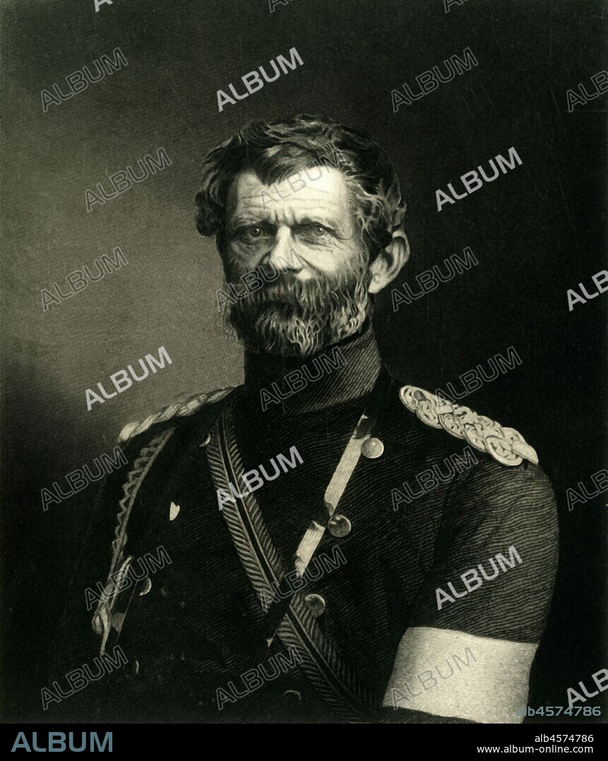 H. CRICKMORE. 'Manteuffel', c1872. Portrait of Edwin Freiherr von Manteuffel (1809-1885), German military commander noted for his victories in the Franco-Prussian War. From "The Franco-Prussian War: its causes, incidents and consequences", Volume II, by Captain H M Hozier. [William Mackenzie, London, 1872].
