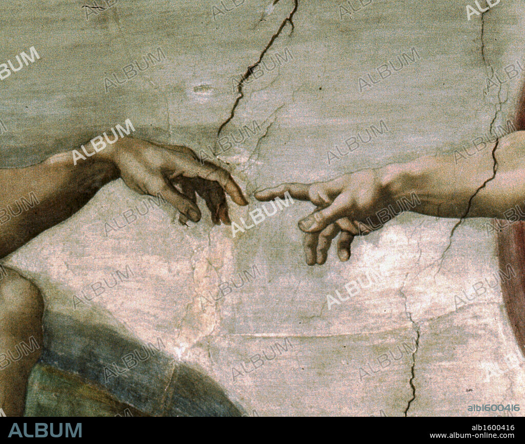 Creation of Adam (Detail)  1512  Michelangelo Buonarroti (1475-1564/Italian)  Fresco  Sistine Chapel, Vatican.