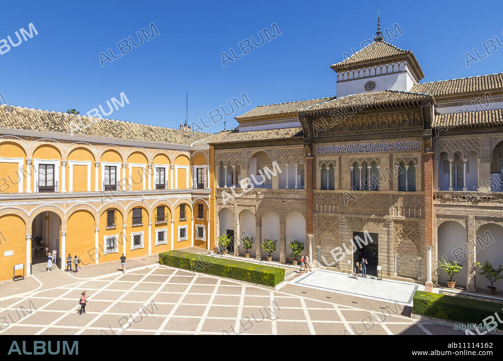 Palacio del Rey Don Pedro inside the Royal Alcazars, UNESCO World Heritage Site, Seville, Andalusia, Spain, Europe.