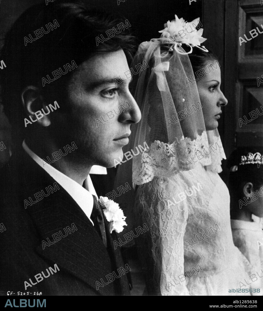 AL PACINO and SIMONETTA STEFANELLI in THE GODFATHER, 1972, directed by FRANCIS FORD COPPOLA. Copyright PARAMOUNT PICTURES.