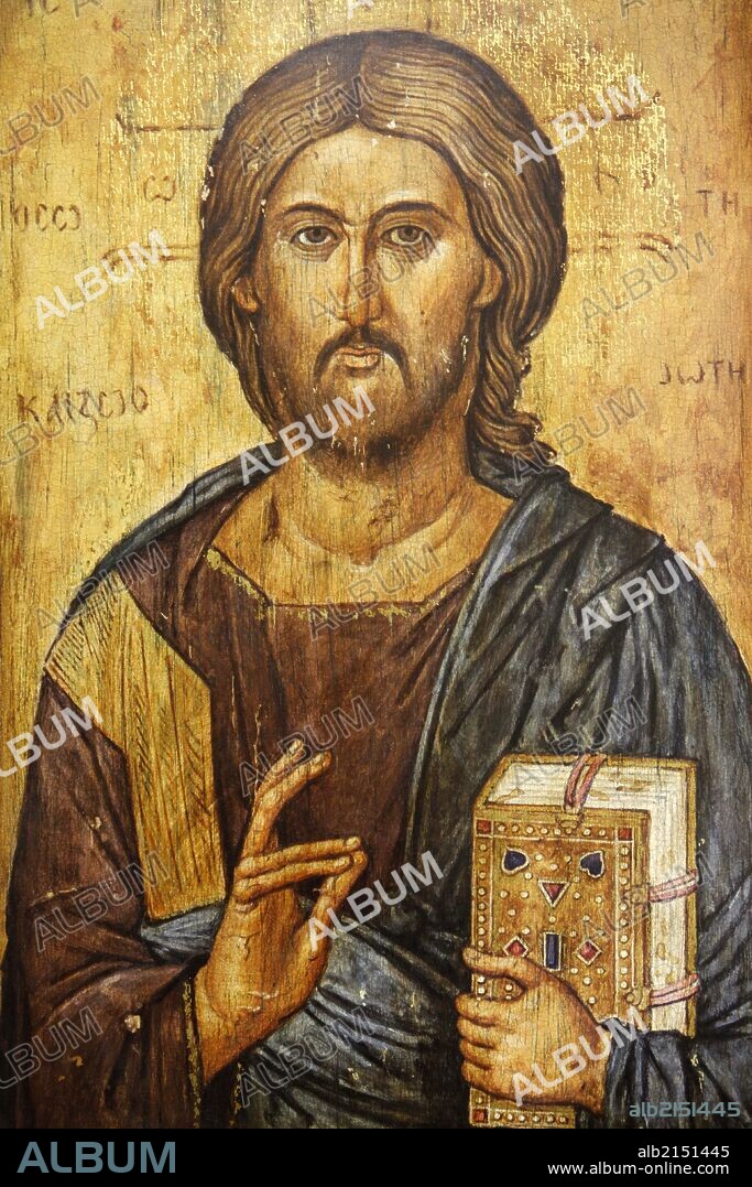 Christ pantocrator painting.