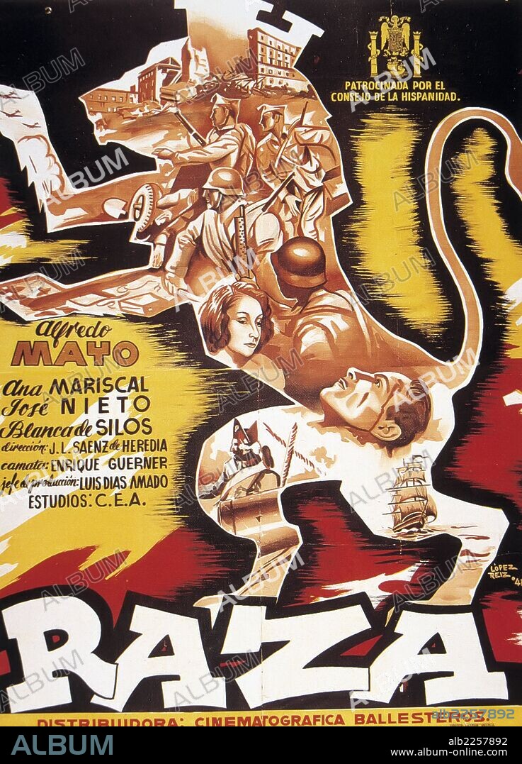 PELICULA : RAZA , 1942. CON GUION DE JAIME DE ANDRADE (SEUDONIMO DE FRANCISCO FRANCO). DIRECTOR : JOSE LUIS SAENZ DE HEREDIA. ACTORES : ALFREDO MAYO , ANA MARISCAL , JOSE NIETO.