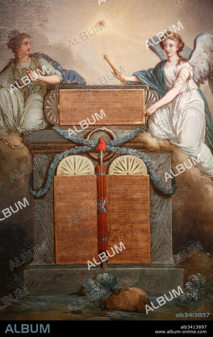 Painting depicting, Declaration des droits de lhomme et du citoyen, Carnavalet Museum in Paris.