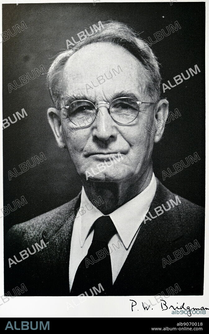 Photographic portrait of Percy Williams Bridgman (1882-1961) an American physicist who won the 1946 Nobel Prize in Physics for his work on the physics of high pressures. Dated 20th century.