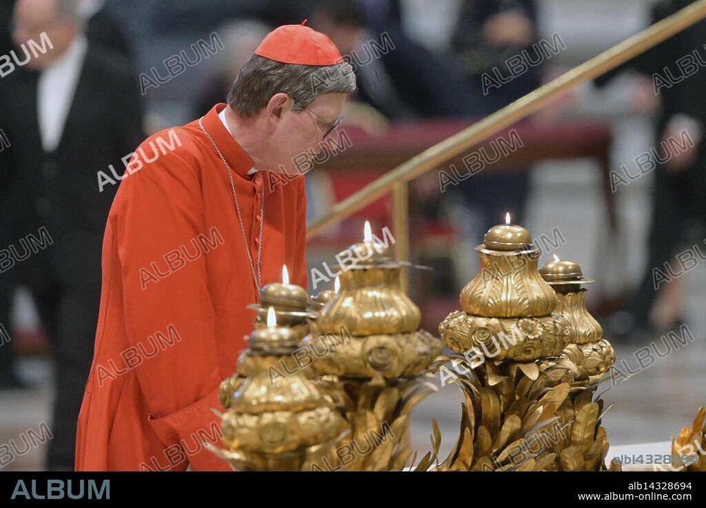 Vatican, VATICAN: NO LIBRI** Italy, Rome, Vatican, 2025/4/30 .Cardinal Rainer Maria Woelki attend a mass on the fifth of nine days of mourning for late Pope Francis, in St. Peter's Basilica at the Vatican Photograph by ALESSIA GIULIANI / Catholic Press Photo (Credit Image: © Alessia Giuliani/IPA via ZUMA Press).