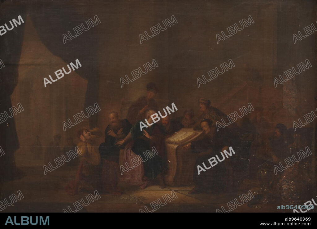 WET, JACOB WILLEMSZ DE, THE ELDER. Judas Casts down the Pieces of Silver in the Temple, 1642.